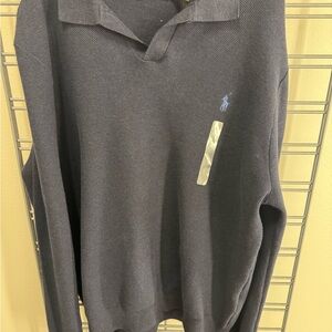 Polo by Ralph Lauren Dark Gray V-Neck Sweater